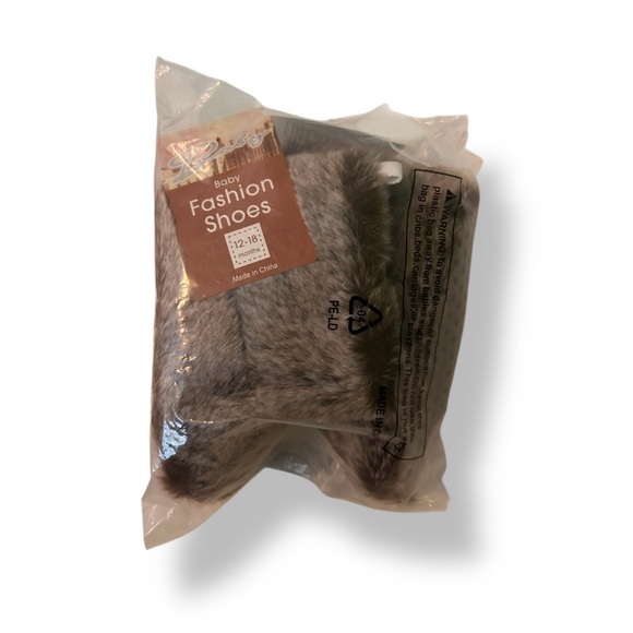 12-18m Baby Fur Booties Slippers Crib Boots Soft Shoes Faux Furry Plush Infant - Picture 4 of 4